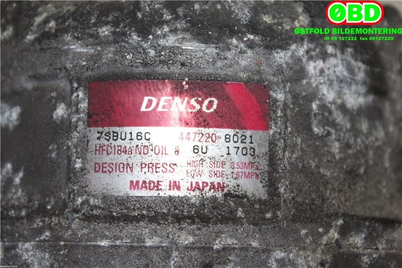 Aircondition kompressor til BMW 5-Serie 1996-2003 (E39) (E39) (BMW|64 52 6 910 458|)
