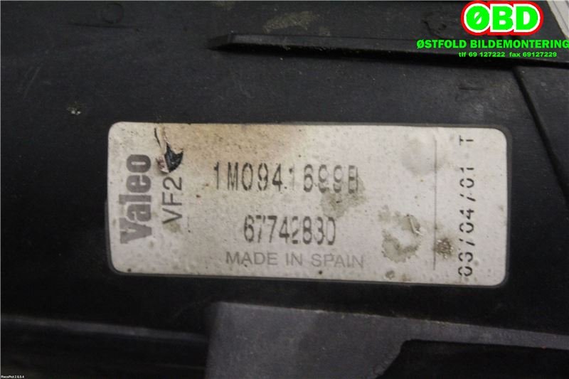Tåkelykt venstre foran til Seat Toledo 1999-2005 (Type II) (SEAT|1M0 941 701 B||1M0941699B)