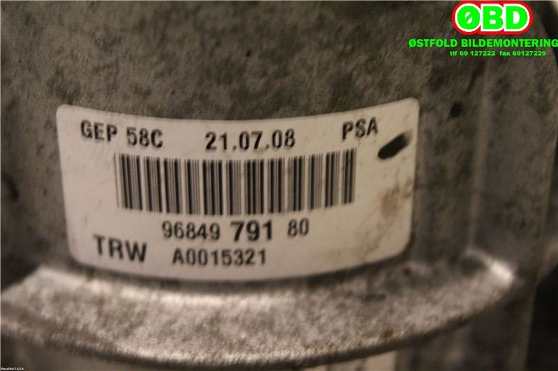 Servo pumpe elektrisk til Peugeot 308 2007-2011 (Type I, Fase 1)  (PEUGEOT|4007TW||9684979180)