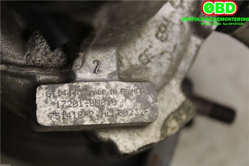 Turbo til Toyota Corolla 2002-2007  (TOYOTA|172010N010|)