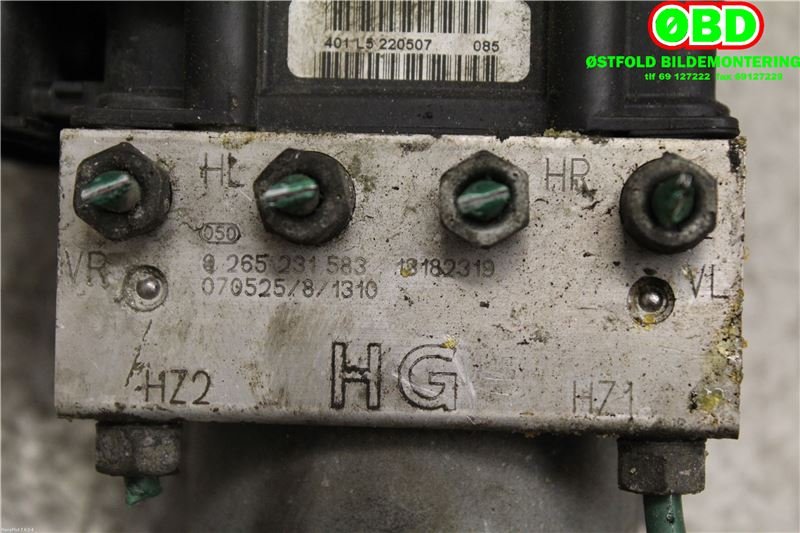 ABS sentral til Opel Combo C 2002-2011  (OPEL|93192618|530175|0265231583)