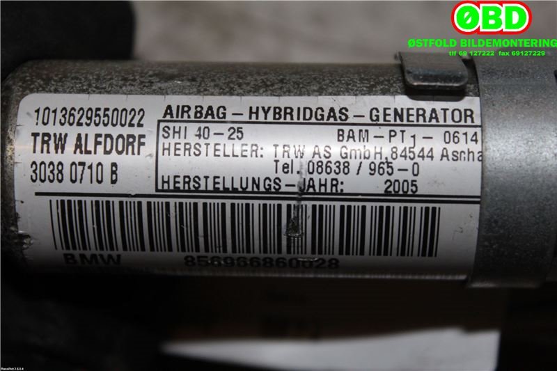 Airbag gardin høyre til BMW 3-Serie 2005-2011 (E90/E91/E92/E93) (E90/E91/E92/E93) (BMW|)