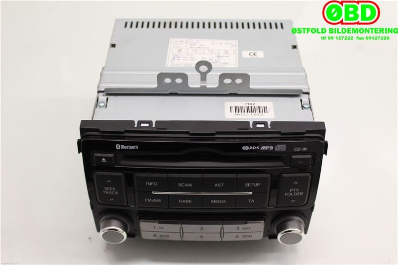 Bilstereo til Hyundai i20 2009-2014 (Type I)  (HYUNDAI|961211J252BLH||961211J252)