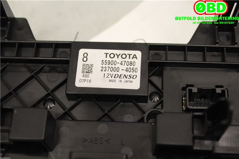 Varmeapparat betjening til Toyota Prius +7 2012-2020 (Type III) (stasjonsvogn) (stasjonsvogn) (TOYOTA|5590047080|2370004050)