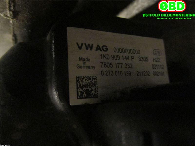 Tannstang elektrisk til VW Caddy 2010-2015 (Type III, Fase 2)  (VOLKSWAGEN|1K1 423 055 M|)