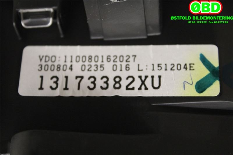 Instrumentpanel til Opel Meriva A 2003-2010  (OPEL|93179377|6260399|13173382XU)