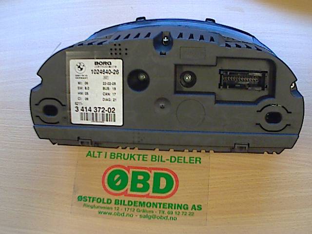 Instrumentpanel til BMW X3 2003-2006 (Fase 1) (E83) (E83) (BMW|62103451581|62113414372)