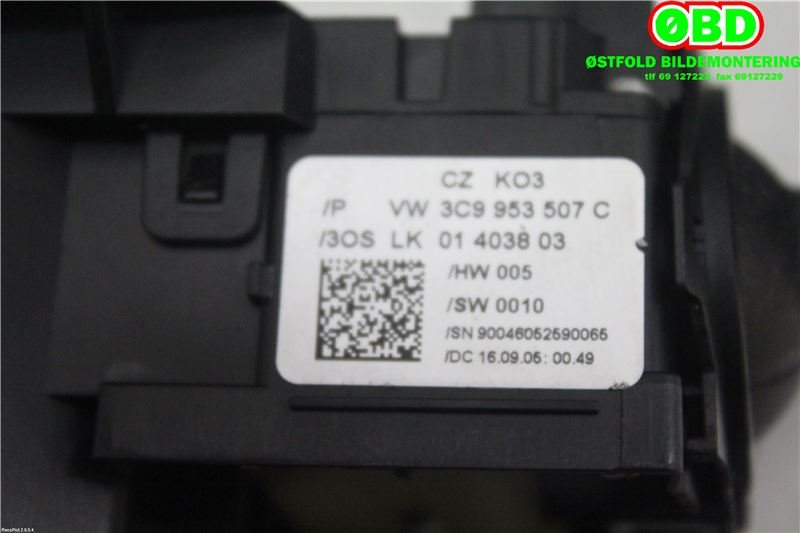 Bryter combi til VW Passat 2005-2010 (B6) (B6) (VOLKSWAGEN|3C9 953 513 S||3C9953513C)