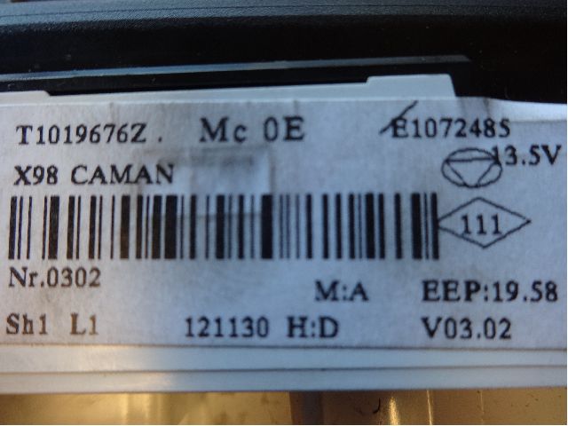 Varmeapparat betjening til Renault Clio 2012-2016 (Type IV, Fase 1)  (RENAULT||T1019676Z)