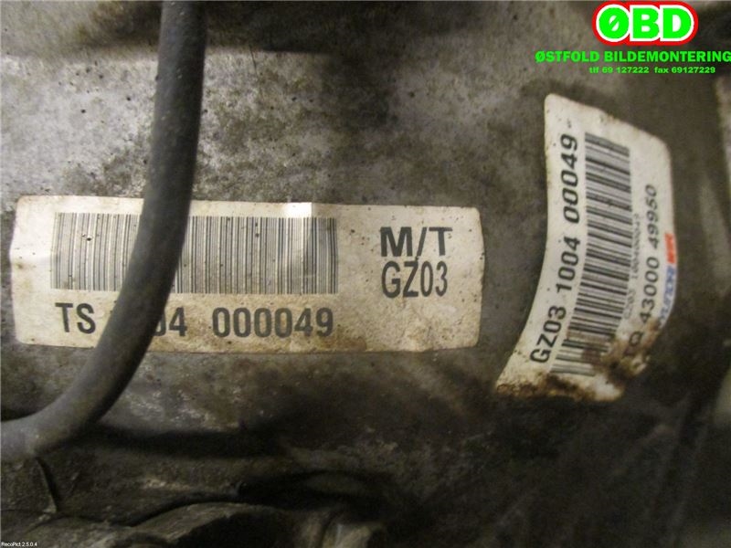 Girkasse manuell til Hyundai H-1 2008-2012 (Type II, Fase 1) (HYUNDAI|4300049950|)