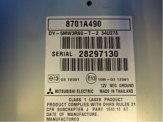 Bilstereo navigasjon til Mitsubishi ASX 2010-2019  (MITSUBISHI|8701A490|)