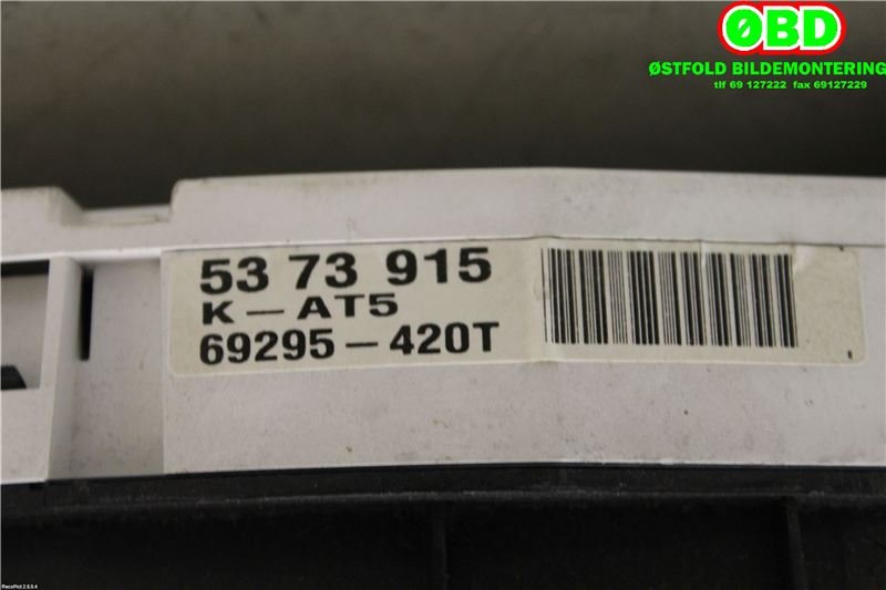 Instrumentpanel til Saab 9-5 2001-2005 (Type I, Fase 2) (SAAB|5373915|69295420T)