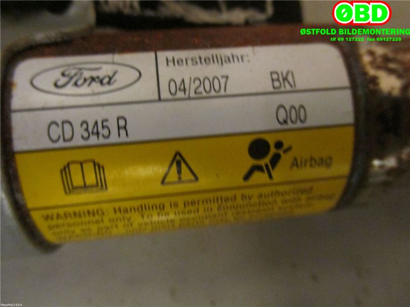 Airbag gardin høyre til Ford Mondeo 2007-2010 (Type IV, Fase 1)  (FORD|1600542|)