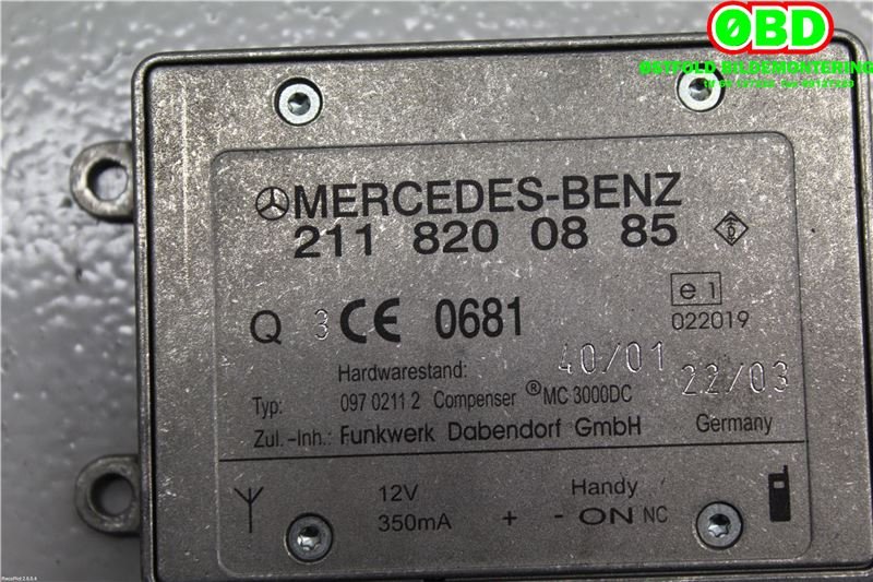 Antenne forsterker til Mercedes E-Klasse 2002-2006 (Fase 1) (W211) (W211) (MERCEDES|A 211 820 08 85||2118200885)