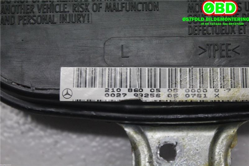 Airbag sidepute venstre til Mercedes E-Klasse 2000-2002 (Fase 2) (W210) (W210) (MERCEDES|A 210 860 05 05|A 210 860 11 05|2108600505)