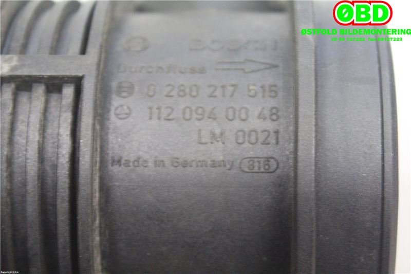 Luftmengde/luftmassemåler til Mercedes E-Klasse 2000-2002 (Fase 2) (W210) (W210) (MERCEDES|A 112 094 00 48|0280217515|1120940048)