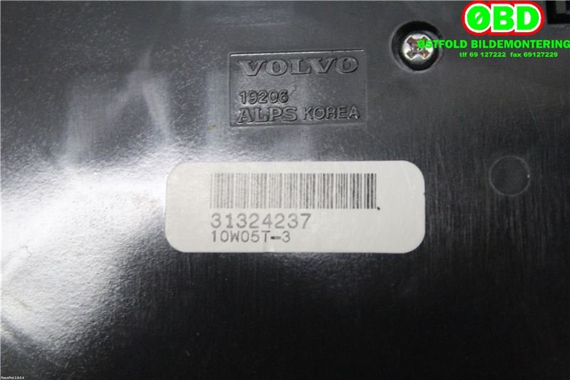 Varmeapparat betjening til Volvo C30 2010-2012 (Fase 2)  (VOLVO|31350135||31324237)