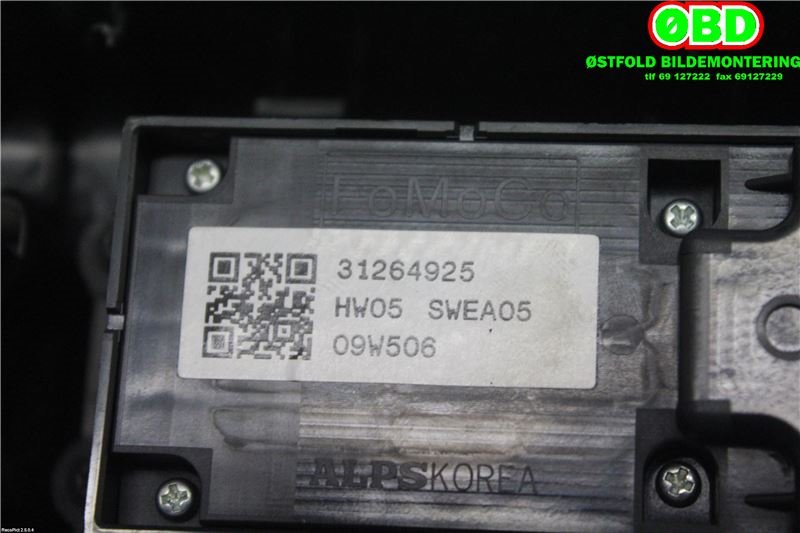 Bryter ruteheis til Volvo C30 2010-2012 (Fase 2)  (VOLVO|31343552||31264925)
