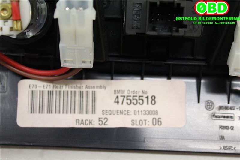 Varmeapparat betjening til BMW X5 2007-2013 (E70) (E70) (BMW|64119215515||9215515-01)