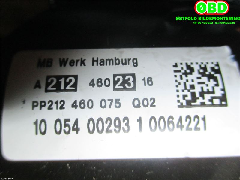 Rattaksel til Mercedes E-Klasse 2009-2013 (Fase 1) (W212) (W212) (MERCEDES|A 212 460 23 16||2124602316)