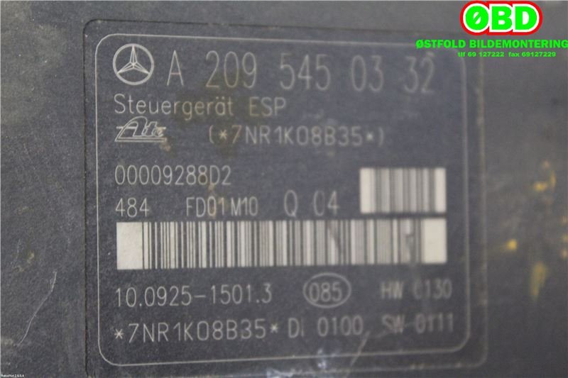 ABS sentral til Mercedes CLK 2002-2009 (C209) (C209) (|0044311912)