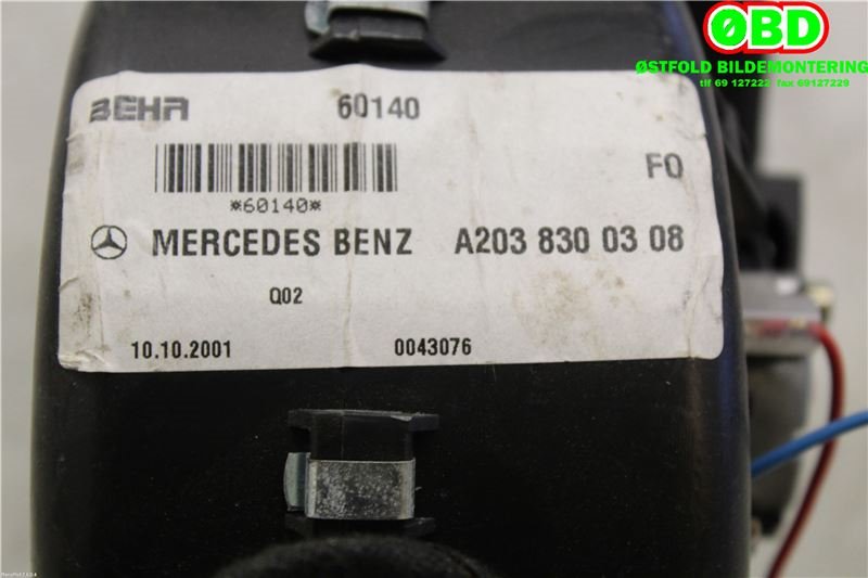 Varmeapparat motor til Mercedes C-Klasse 2000-2004 (Fase 1) (W203) (W203) (A 203 830 03 08||2038300308)