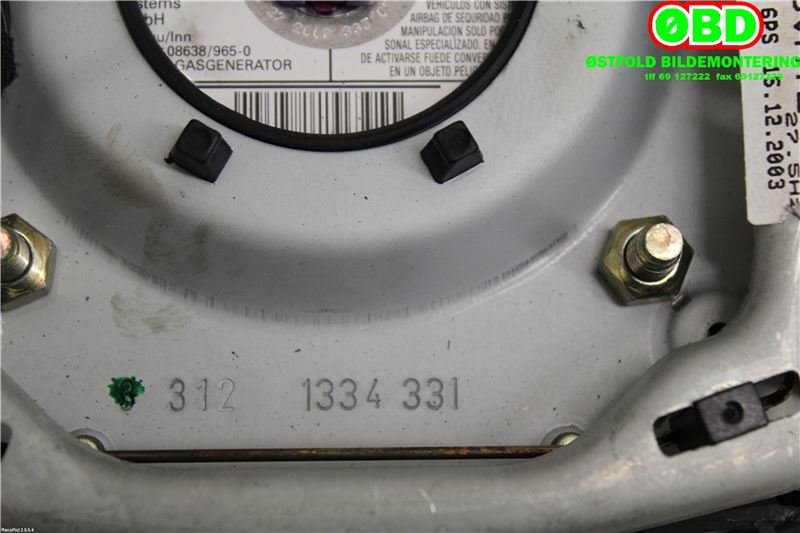 Airbag rattpute til Audi A4 2001-2004 (Type II) (B6) (B6) (AUDI|8P0880201BL||8P0880201D)