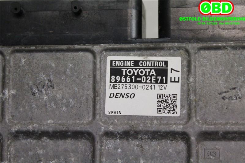Styreenhet motor til Toyota Auris 2007-2010 (Type I, Fase 1) (TOYOTA|8966102E71|2753000241)