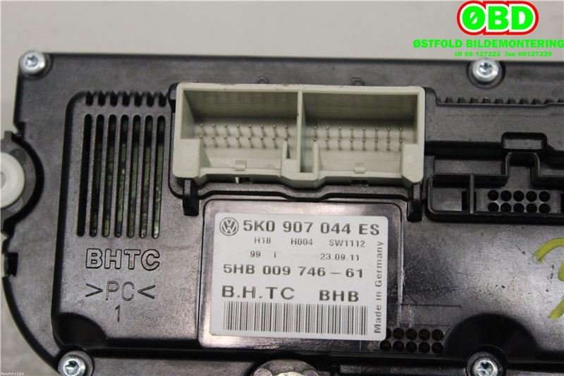 Varmeapparat betjening til VW Touran 2010-2015 (Type I, Fase 3)  (VOLKSWAGEN|5K0 907 044 GK||5K0907044ES)