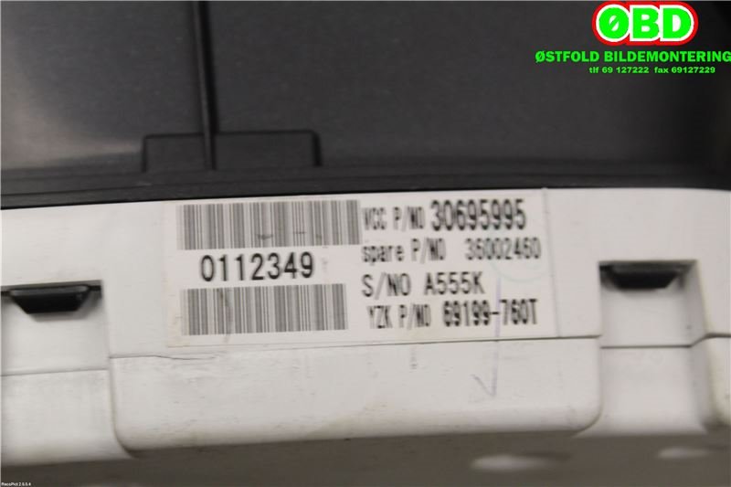 Instrumentpanel til Volvo V50 2007-2012 (Fase 2)  (VOLVO V50R|36002772||30695995)