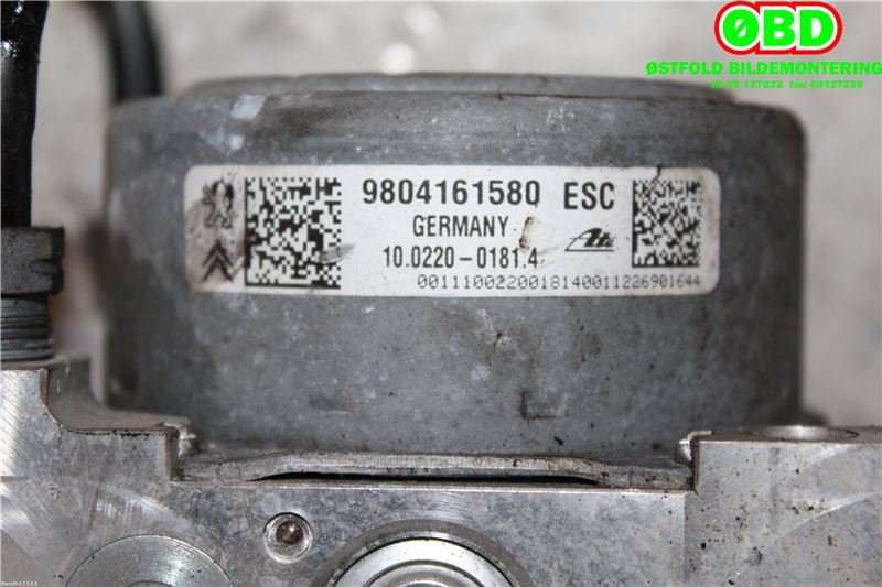 ABS sentral til Peugeot 208 2012-2019 (Type I) (PEUGEOT|1609424480|1610134480|9804161580)