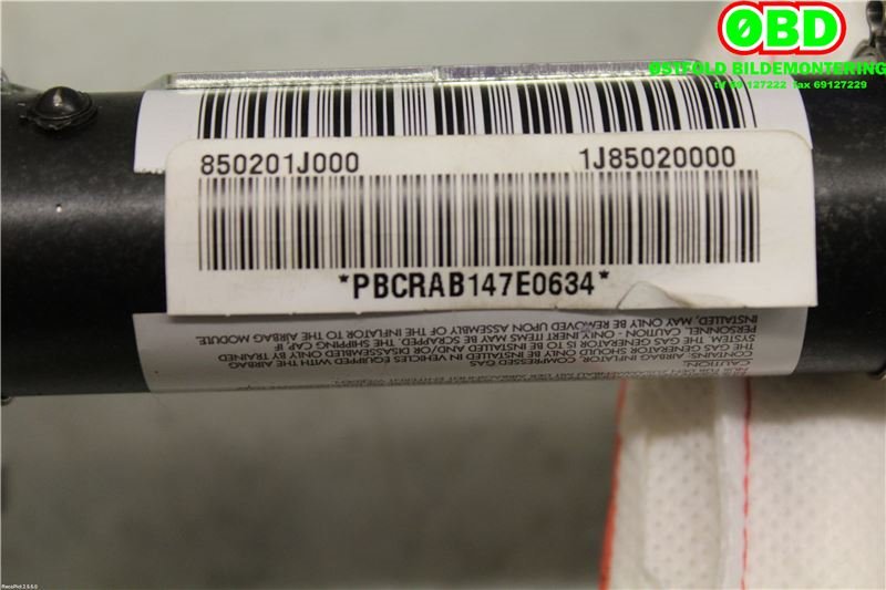 Airbag gardin høyre til Hyundai i20 2009-2014 (Type I)  (HYUNDAI|850201J000|)