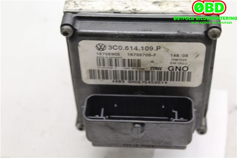 ABS sentral til VW Passat 2005-2010 (B6) (B6) (2,0TDI 170HK|3C0 614 109 K||3C0614109P)