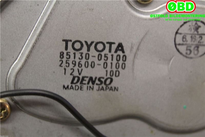 Viskermotor bakrute til Toyota Avensis 2003-2008 (Type II)  (TOYOTA|8513005100|2596000100)