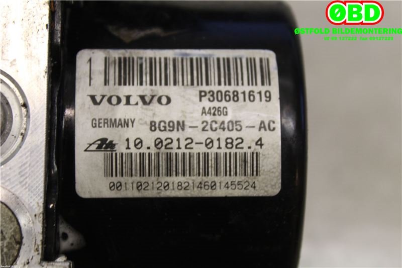 ABS sentral til Volvo V70 2007-2013 (Type III, Fase 1) (VOLVO|31329140|8G9N2C405AC|30681619)