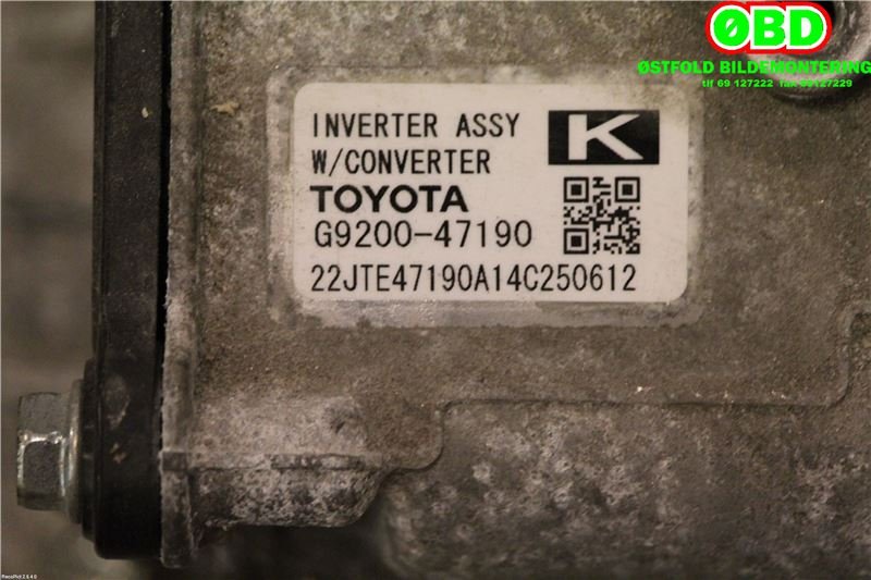 Inverter elbil til Toyota Prius 2009-2016 (Type III) (COMBI) (COMBI) (TOYOTA|G92A047030||G920047190)