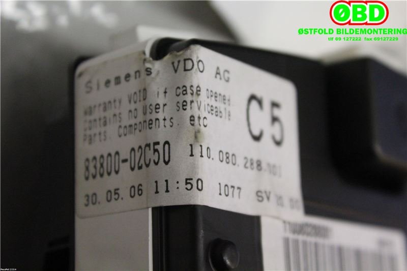 Instrumentpanel til Toyota Corolla 2002-2007  (TOYOTA|8380002C50|)
