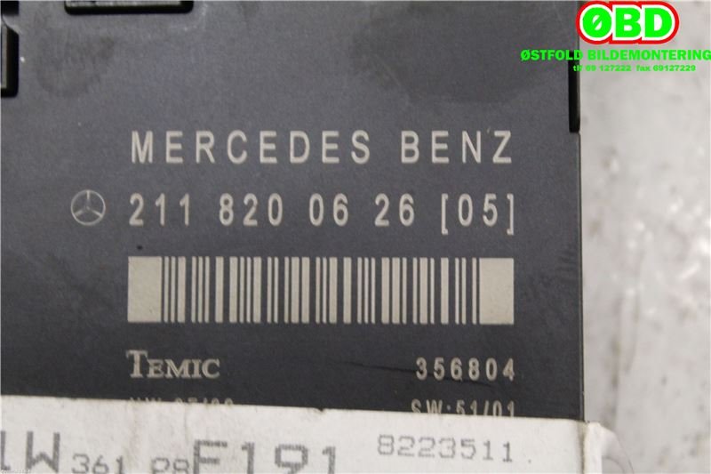 Styreenhet dør venstre foran til Mercedes E-Klasse 2002-2006 (Fase 1) (W211) (W211) (A 211 820 06 26|A 211 870 28 85|2118200626)
