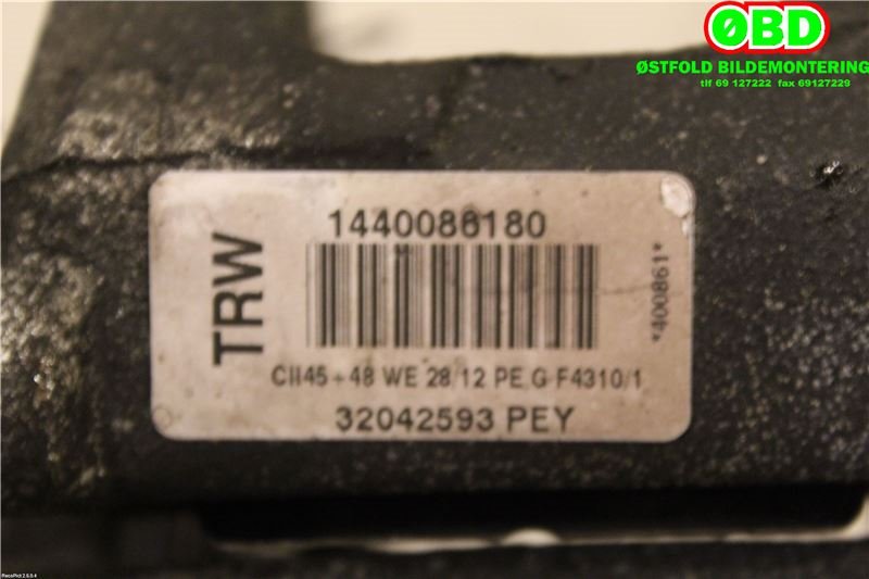 Bremsecaliper venstre foran til Peugeot Expert 2007-2016 (Type II)  (PEUGEOT|1607731680|)