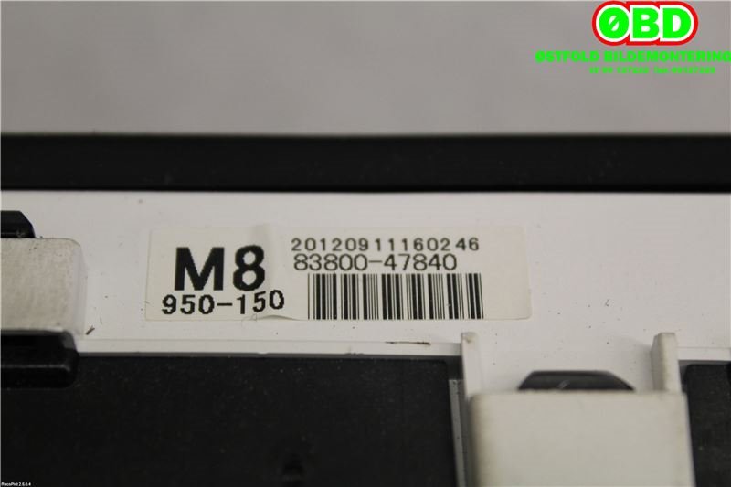 Instrumentpanel til Toyota Prius +7 2012-2020 (Type III) (stasjonsvogn) (stasjonsvogn) (TOYOTA|8380947050||8380047840)