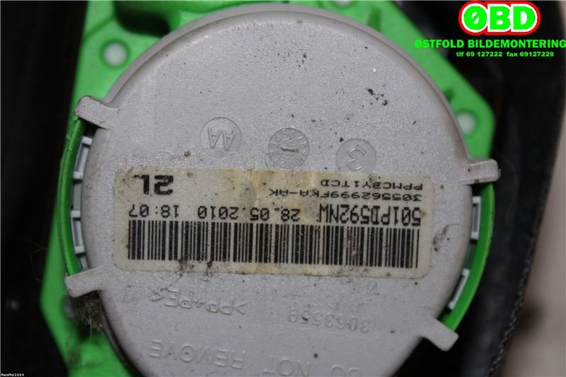 Airbag beltestrammer til Toyota Yaris 2009-2011 (Type II, Fase 2)  (TOYOTA YARIS|732200D120C0|)