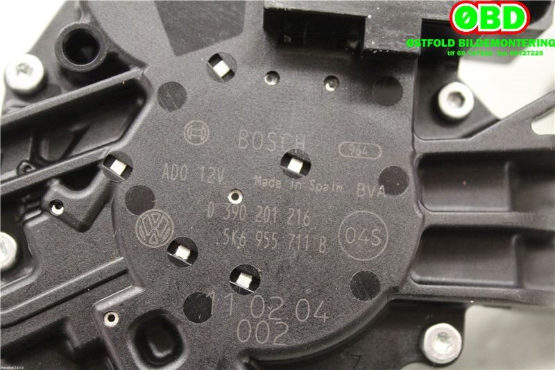 Viskermotor bakrute til VW Golf VI 2008-2012  (VOLKSWAGEN|5K6 955 711 B||5K6955711B)