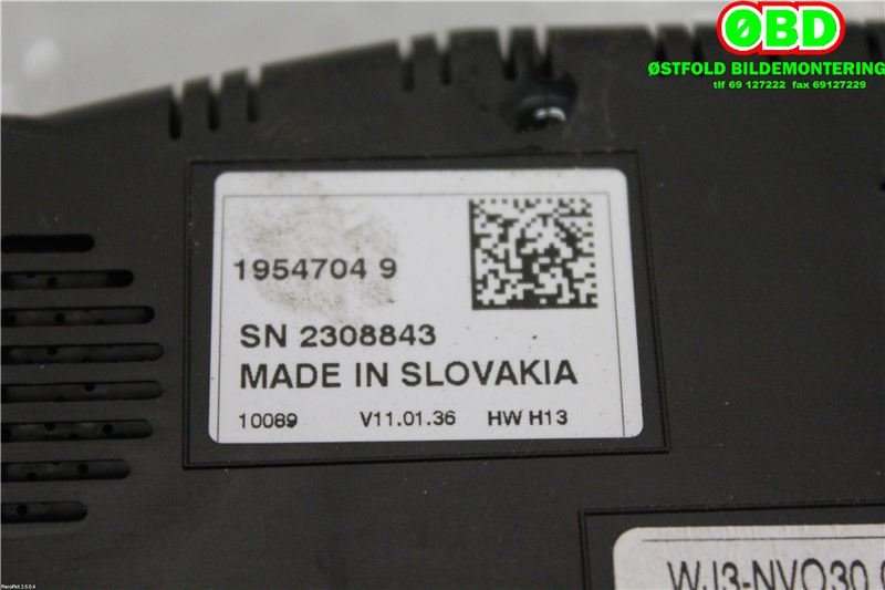 Instrumentpanel til VW Polo 2009-2014 (Type V, Fase 1) (VOLKSWAGEN|6R0 920 861 D||6R0920861D)