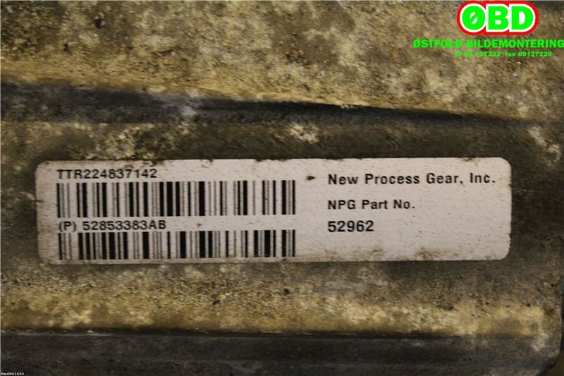 Girkasse 4WD fordelingskasse til Jeep Wrangler 2007-->> (Type III)  (JEEP WRANGLER SPORT|52853383AB|)