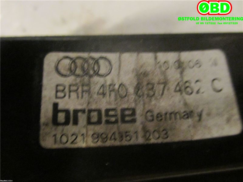 Ruteheis til Audi A6 2005-2008 (Type III, Fase 1) (C6) (C6) (AUDI|4F0 837 462 D||4F0837462C)