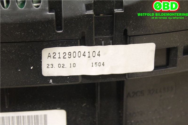Instrumentpanel til Mercedes E-Klasse 2009-2013 (Fase 1) (W212) (W212) (MERCEDES|A 212 900 41 04||2129004104)