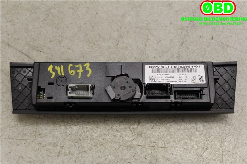 Varmeapparat betjening til BMW 3-Serie 2005-2011 (E90/E91/E92/E93) (E90/E91/E92/E93) (BMW|64 11 9 199 261||64119162984)