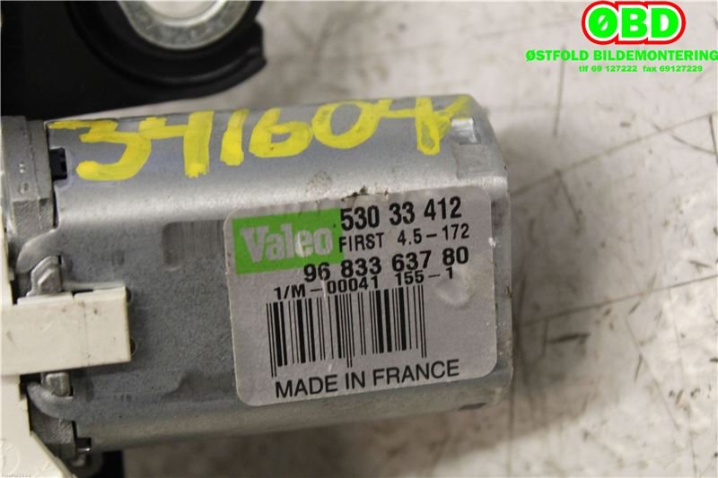 Viskermotor bakrute til Peugeot Partner 2008-2015 (Type II, Fase 1)  (PEUGEOT|6405 LP|98 401 237 80|9683363780)