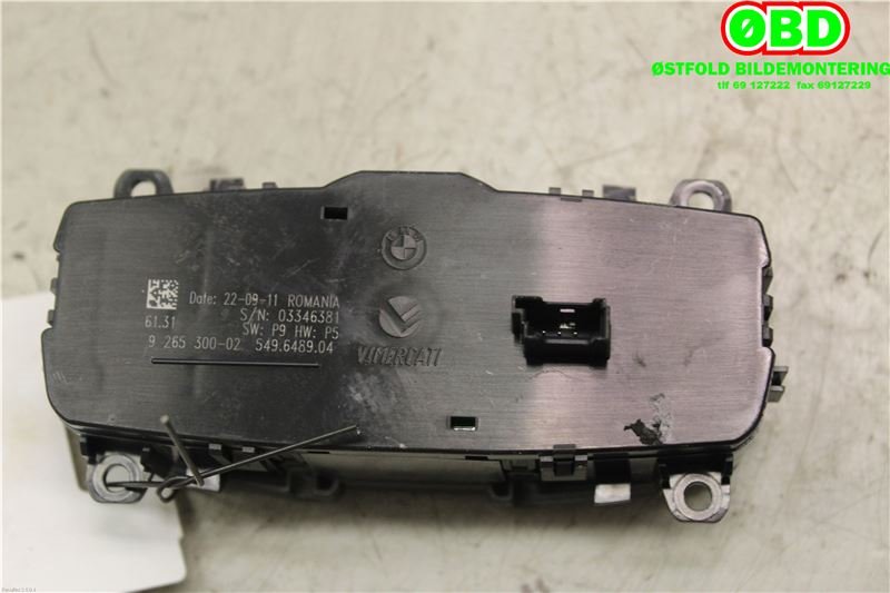 Bryter lys til BMW 1-Serie 2011-2015 (Fase 1) (F20/F21) (F20/F21) (BMW|61 31 9 265 300||61319265300)