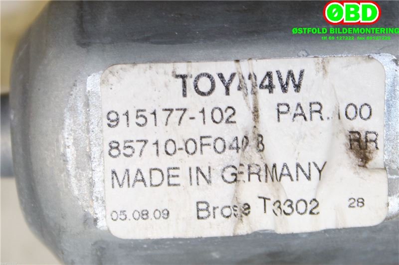 Ruteheis til Toyota Verso 2009-2016 (Type III)  (TOYOTA|698300F040|)